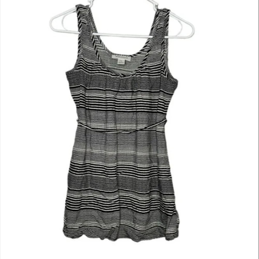 Motherhood Black and White Striped Tank Top